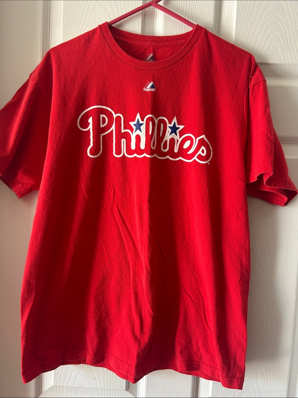 Majestic Red Philadelphia Phillies Script Tee